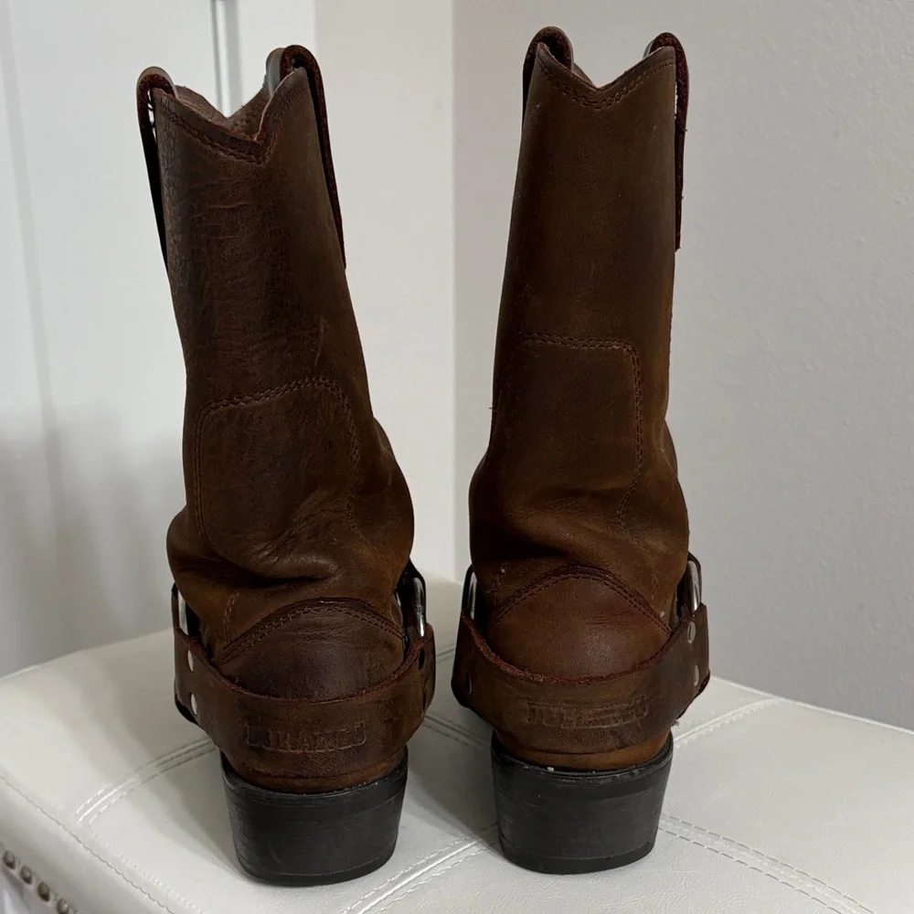 Women’s Durango Brown Leather Harness Boots Size 8 - Picture 4 of 13